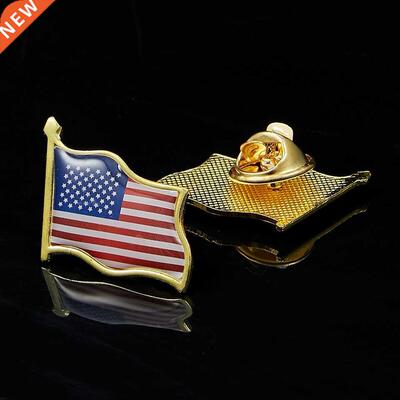 American Flag Hat Tie Tack Badge 3D Waving Lapel Pin nited S