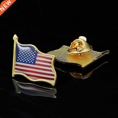 American Flag Hat Tie Tack Badge 3D Waving Lapel Pin nited S