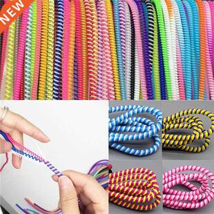 10Pcs/lot Spiral USB Data Charger Cable 50cm Cord Protecto
