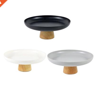 Tea Food Dish Drink Platter Jewelry Sundries Tray with Wood