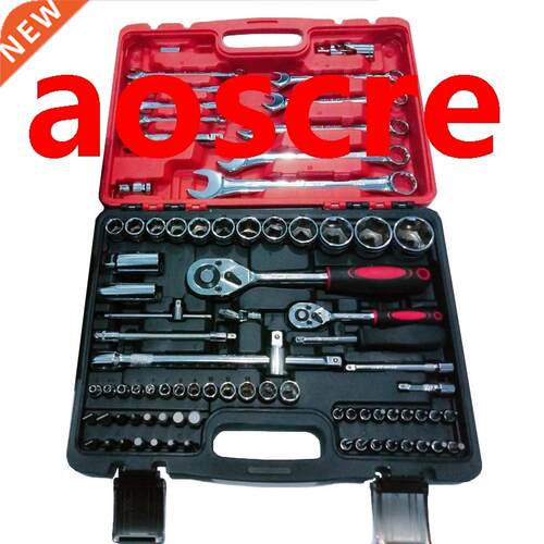 82pcs Car repair box Ratchet Torque Wrench 1/2 Auto Repair H