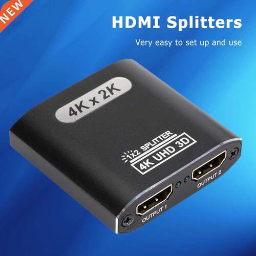 1 Duplicate to 2 HDMI-Compatible Displays 4K@60Hz Splitter 1
