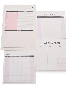 60 Sheets Desk moth weekly check list sticky notes memo pad