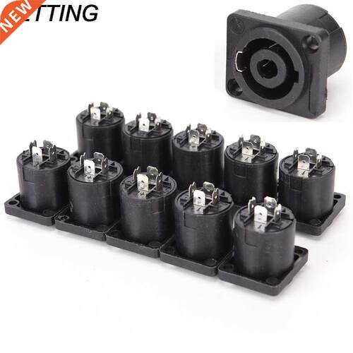10pcs/lot 4 Pin Speakon Female Jack Socket Connector Audio