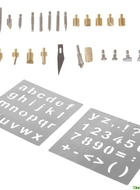 28pcs/Set Wood Burning Pen Tips Stencil Soldering Iron Work