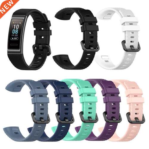 Silicone/Leather Watchband Bracelet Strap for Huawei Band 4
