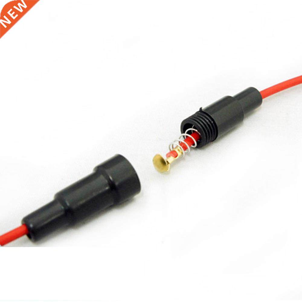 5 Pcs Black Red Screw Type 22 AWG Wire 5 x 20mm Inline Fuse