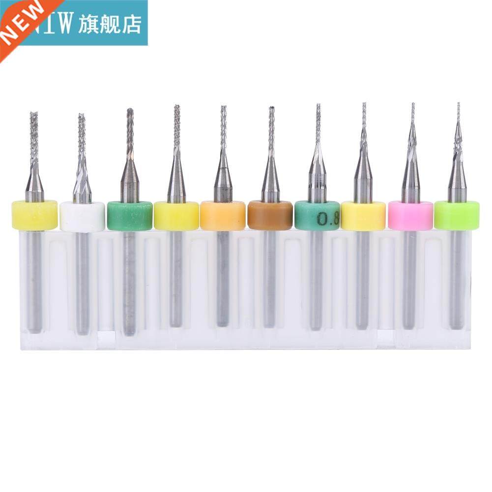 10pcs 0.5/0.6/0.7/0.8/0.9/1.0/1.1/1.2/1.3/1.4mm PCB End Mill