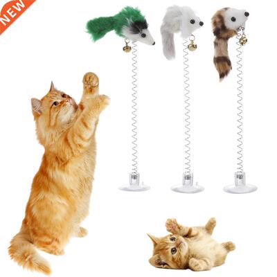 1/3Pcs Plastic Cat Toys Elastic Feather Funny Cat ice Shape