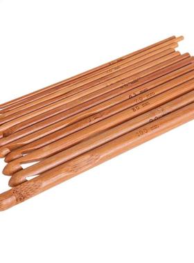 12-Size Bamboo Crochet Hook Set  Knitting Needles Handle