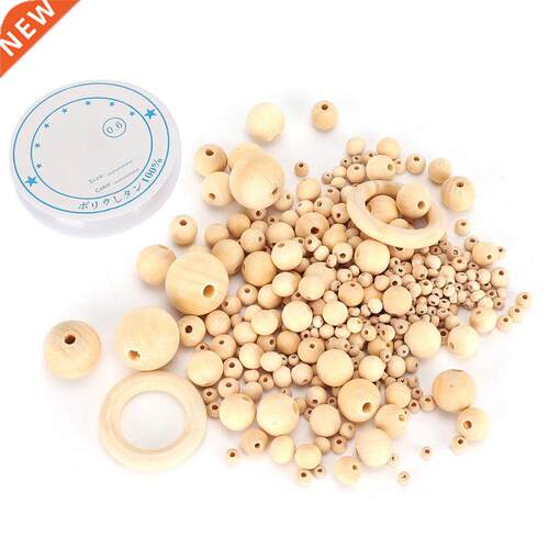Wood Color Wooden Beads Children DIY Hand-Made Materials Rou