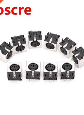 10pcs Mini 6-pin Din Socket Connectors PS-2 Female Plug PCB