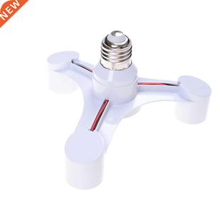 White Color 3 In 1 E27 to E27 LED Lamp Bulbs Socket Splitter