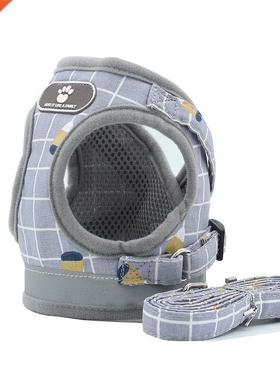 Nylon Mesh Ktten Puppy Reflectve Dogs Harness And Leash Se