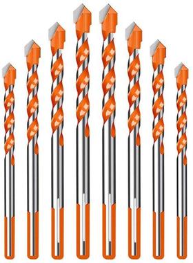 10 Pcs Triple-cornered Masonry Drill Bit Set Multifunctional