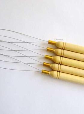 5pcs micro ring wood loop pulling needle for Indian brazilia