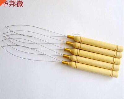 5pcs micro ring wood loop pulling needle for Indian brazilia