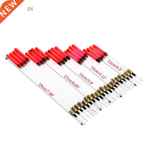 20pcs Clear Waggler Fishing Floats Floating Stem Tubes Kits