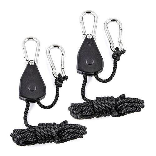 2pcs 1/8" Pulley Rope Ratchet 150lb Heavy Locking H