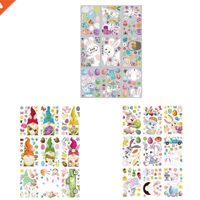 Easter Bunny Gnome Eggs Dwarf Sticker Static Electricity Win