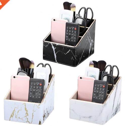 Multi-function Mble Leather Desk Stationery Organizer Penc