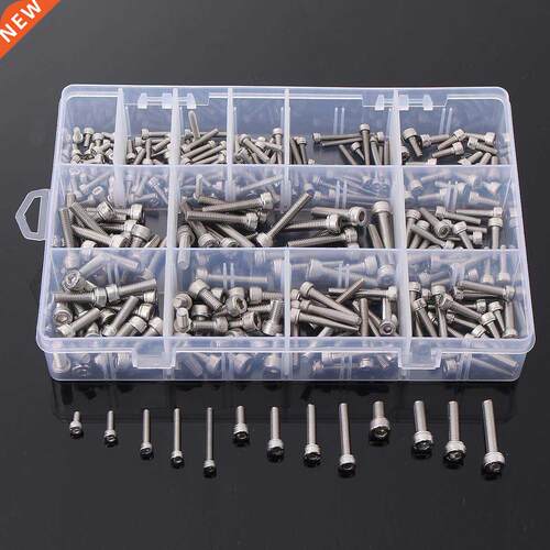 270 Pcs A2 Hex Allen Socket Cap Screws Bolts Assorted Kit M