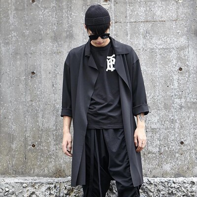 Men's Medium Length Simple Windbreaker Large Fashionable Men