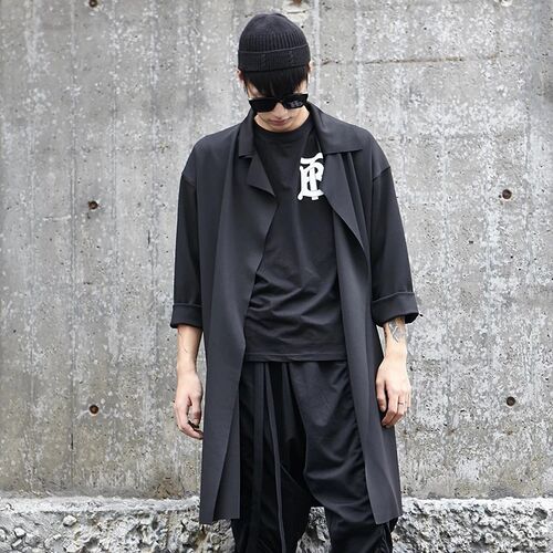 Men's Medium Length Simple Windbreaker Large Fashionable Men