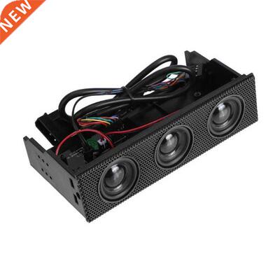 Black Stereo Surround Speaker PC Front Panel Computer Case B