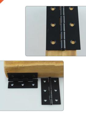 10PCS Black Iron Door Hinges Furniture Hardware Butt Hinges