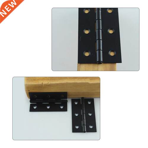 10PCS Black Iron Door Hinges Furniture Hardware Butt Hinges