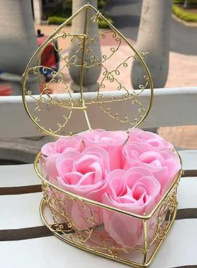 6pcs Rose Flower Petals Soap Set Birthdays Valentines Day Gi