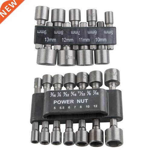 9 Pcs/14 Pcs Hexagonal Nut Driver Drill Bit Socket Screwdriv