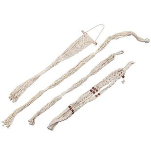 Macrame Plant Hangers - 4 Pack, In Different Designs - Handm
