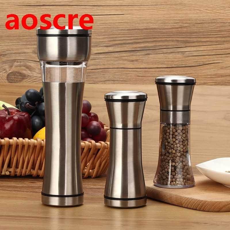 Premium Stainless Steel Pepper Mill Grinder Spice Sea Salts