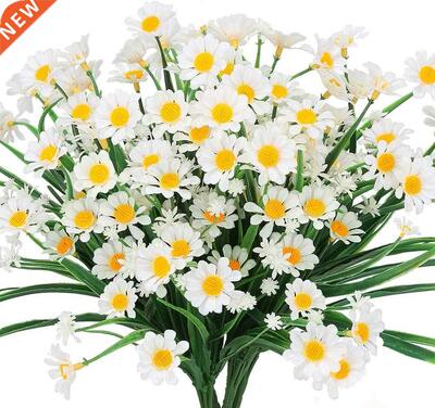 Artificial Daisies Flowers Outdoor UV Resistant Fake Foliage