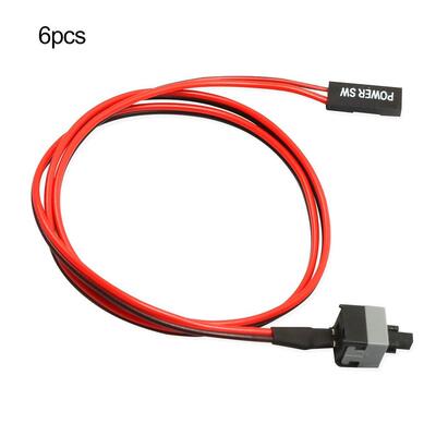 6PCS 50cm 2 Pin SW PC Power Cable On/Off Push Button Compute