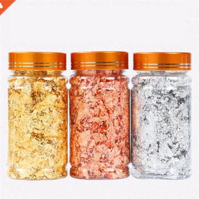 1 bottle Decorative Gold Leaf Flakes 3g Gold Silver Confetti