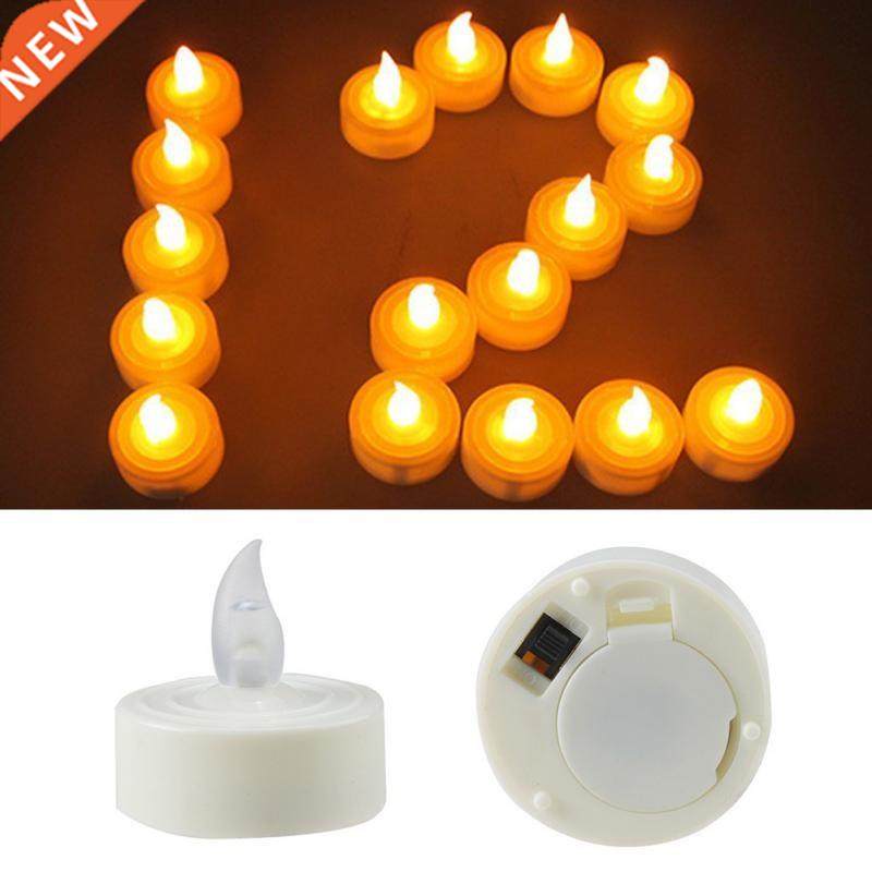 12PCS Electronic LED Tea Light Candles ic Battery-Powered Fl