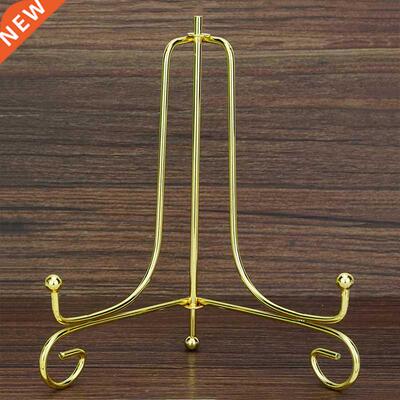 Iron Display Stand Gold Iron Easel Plate Display Photo Holde