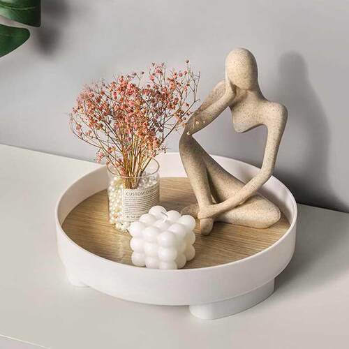 Mon Decorative Trays Home Decor Round Storage Tray Or