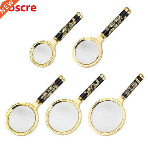 Portable Handheld 10X Magnifying Glass 60mm 70mm 80mm 90mm R