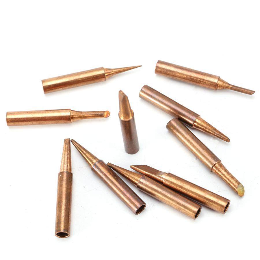 10 Lead-free Copper 900M-T Iron Solder Tip F/ 936-938,969,85