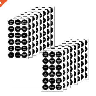 2022 New Water Resistant Spice Jar Label Spice Organization