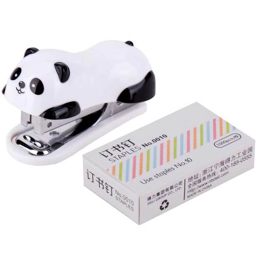 Cute Little Animals Panda Stapler Set Escolar Papelaria Scho