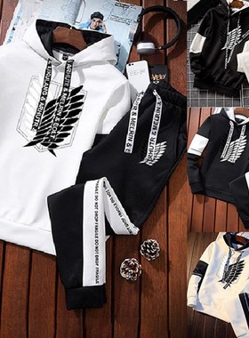 2021 Casual Men Clothes Streetwear 2 Pieces Set Printed Trac