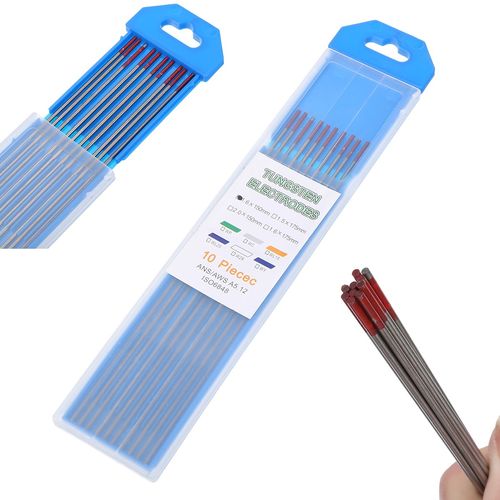 10Pcs TIG Welding Tungsten Electrodes Rod  2% Thoriated Tung