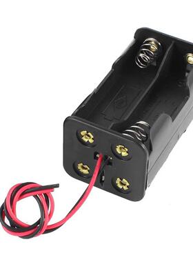 2 Pcs Layers Black 4 x AA 6V Holder Case Wired