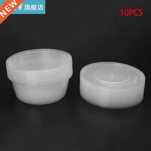 10Pcs Plastic Disposable Lunch Soup Bowl Food Round Containe