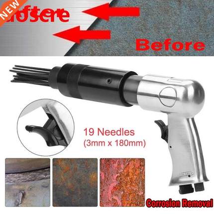 Air Pneumatic 19 Needle Scaler Pistol Grip Rust Paint Slag C